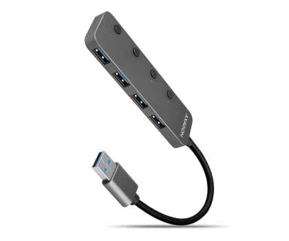 Hub USB Axagon HUE-MSA SuperSpeed USB-A SWITCH hub w. CHARGING function